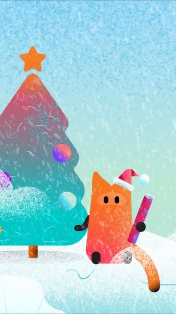 Новый Год на носу у лисёнка