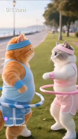 Утро, спорт, а дальше.....🤣🐱🐱😁😂😂