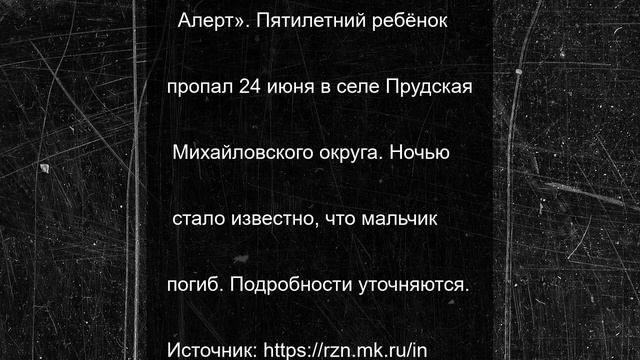 Пятилетний ребёнок трагически погиб в Рязанской области