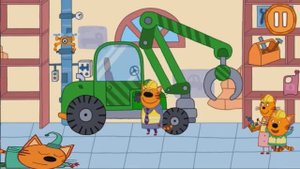 ТРИ КОТА - Машинки и стройка игровой мультик для детей