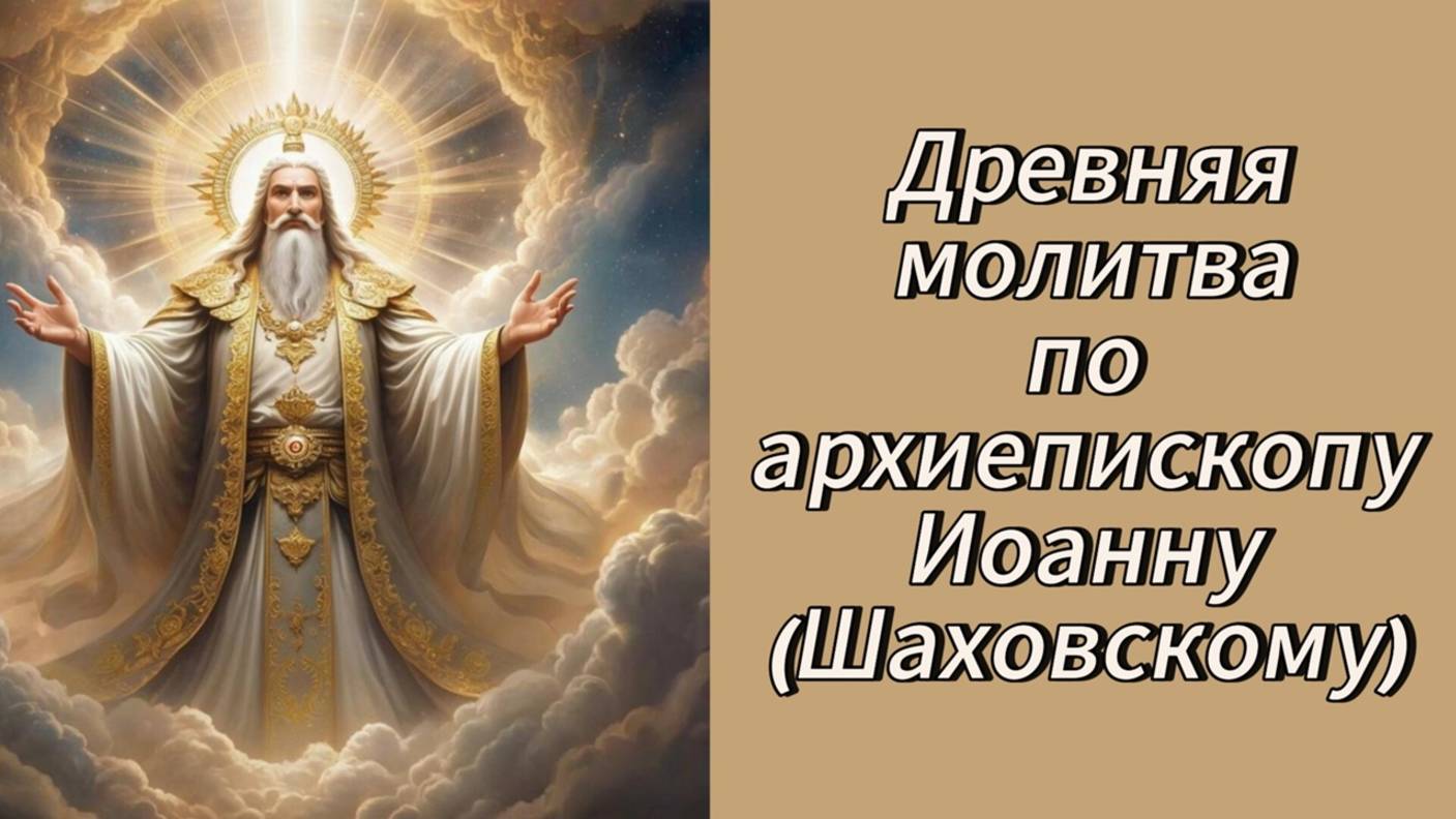 Древняя молитва по архиепископу Иоанну (Шаховскому).