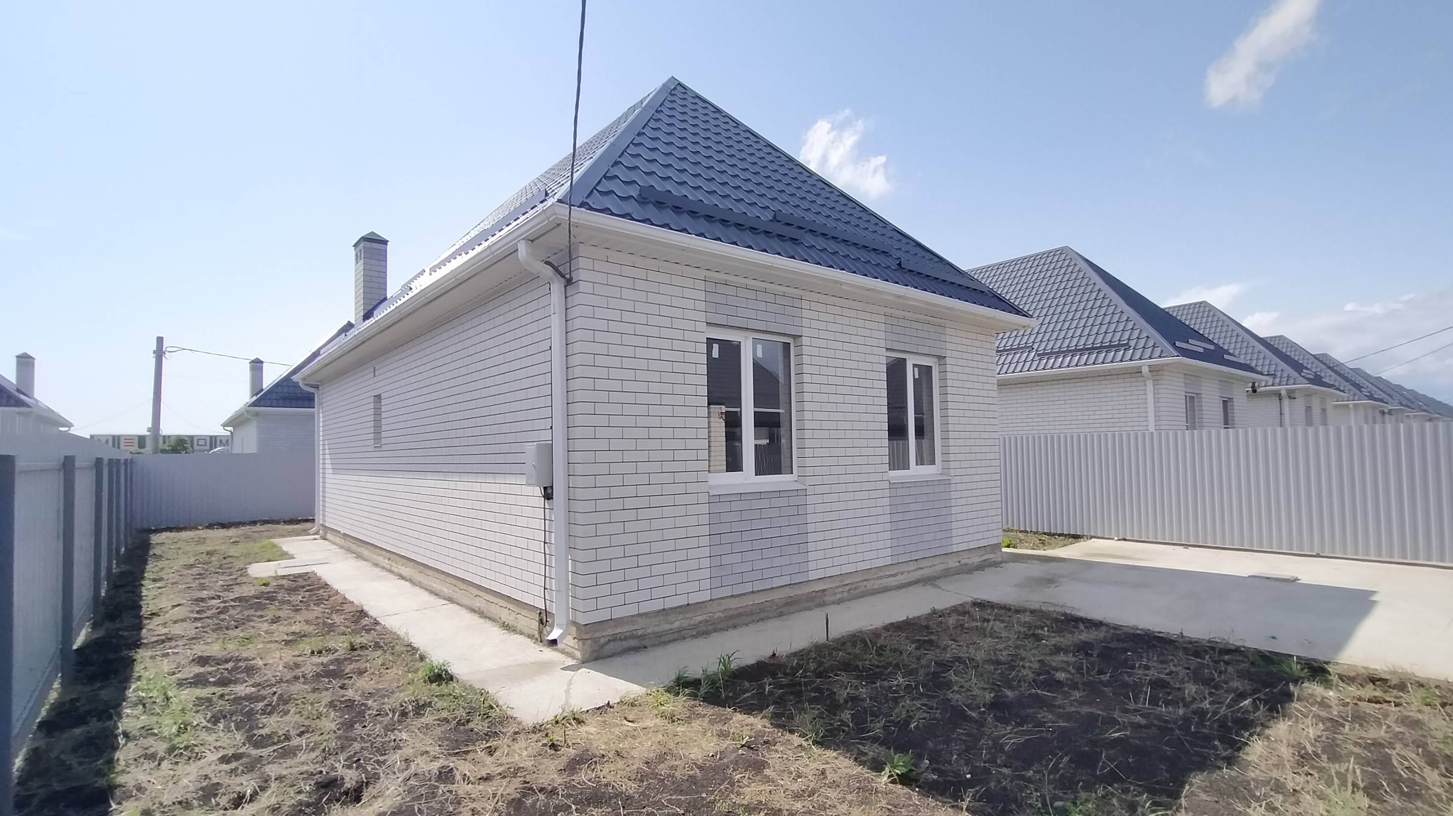 Дом 100 м2 с газом в Краснодаре. Индустриальный. Дома в Краснодарском крае. Недвижимость на Юге