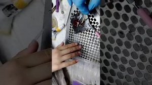 наращивание когтей витражный креатив.