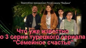 Семейное счастье – 3 серия: Дневники Саадет и хрупкое счастье Мурата