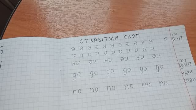 Английское письмо 29. Буква О. Транскрипция: [əʊ]. Абсолютно открытый слог. Английский English