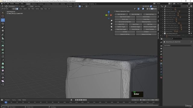 43 - Preparing Our Lowpoly Wood Pieces For Uv Unwrap