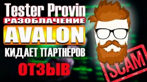 МОШЕННИКИ Avalon Technologies / Tester Provin Авалон Технолоджис / ОБМАНУЛИ НА ДЕНЬГИ 2025