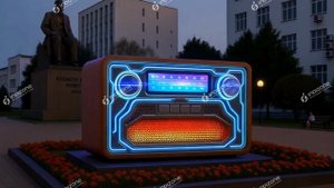 Дизайн Арт-объекта Радиола (ночь)