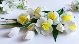 Эти НАРЦИССЫ из БУМАГИ выглядят КАК НАСТОЯЩИЕ! 🌼