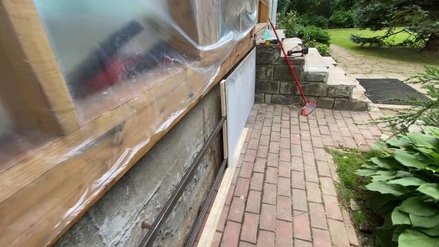 Металлическая обрешётка под ЦСП для облицовки фасадным камнем террасы