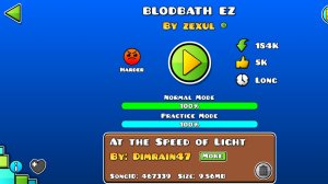 Прошёл облегчённый блодбав. Играю в geometry dash.