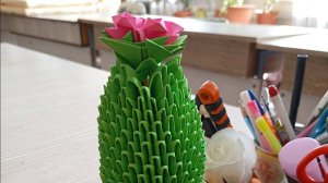 Кактус модульное оригами