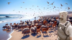 ВСЕ ЛЮДИ СТАЛИ ЖИВОТНЫМИ!! гта 5 (МОДЫ) Grand Theft Auto V