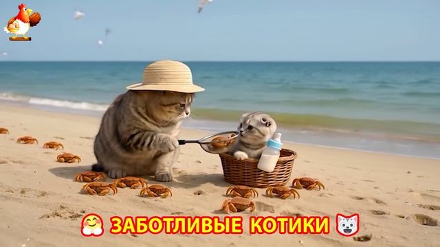 Заботливые котики спешат на помощь (109)
