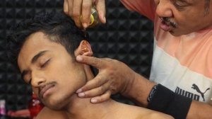 Ear Cleaning & Ear Fingering by Asim Barber ｜ Head Massage & Hair Cracking ｜ Neck Cracking ｜ ASMR