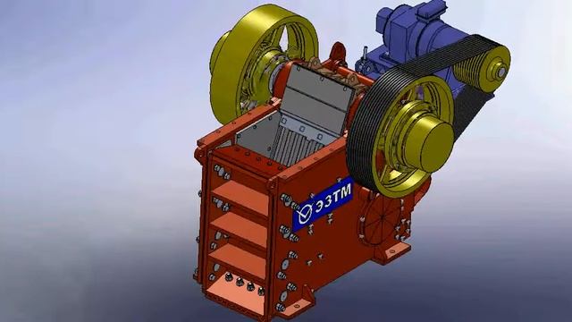 Анимация работы дробилки/Animation work crushers www.eztm.ru
