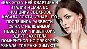 «КАК ЭТО У НЕЁ КВАРТИРА В ИТАЛИИ И ДАЧА ВО ФРАНЦИИ СВЕКРОВЬ КУСАЛА ЛОКТИ, УЗНАВ, ЧТО ...