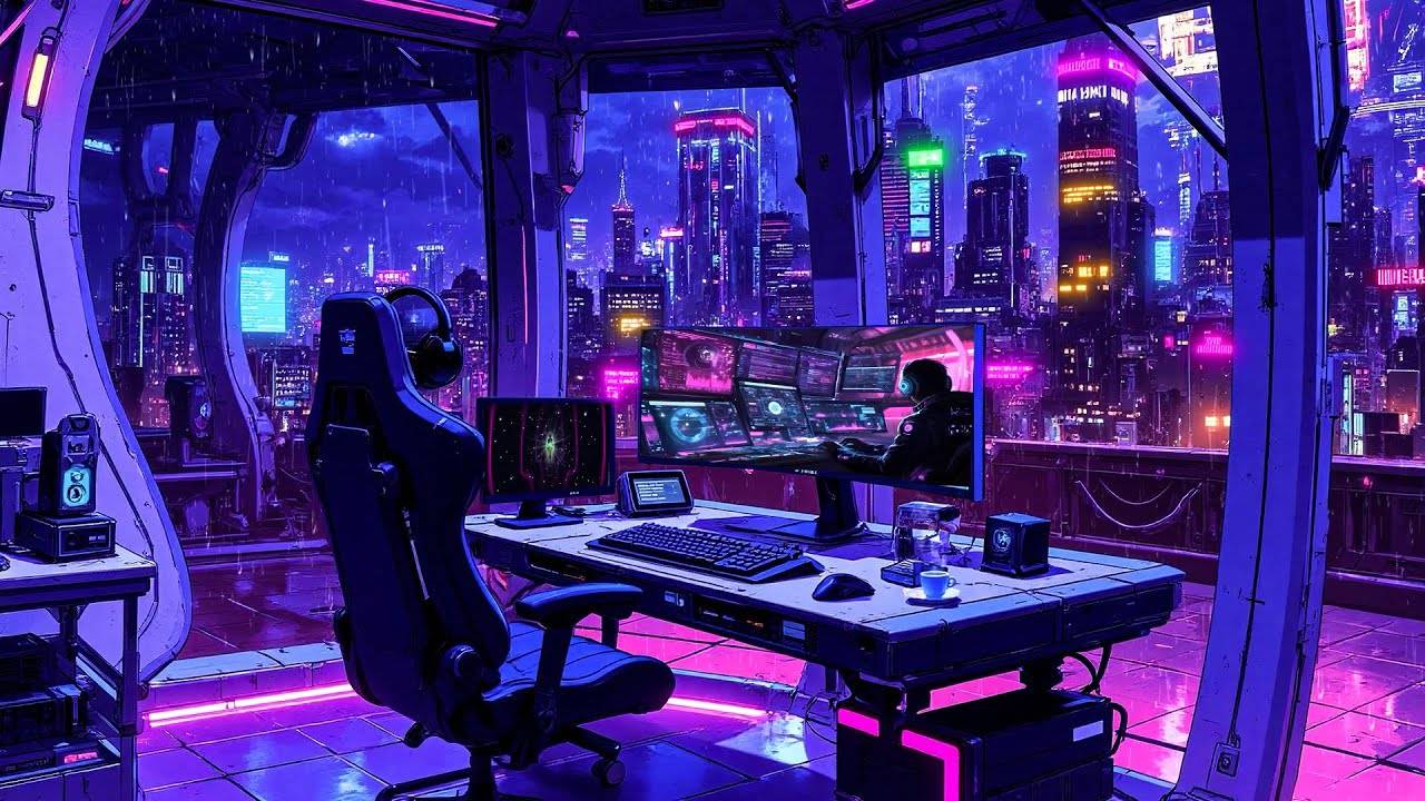 Modern Workroom Ambience Lofi Hip Hop Beats for Focus, Study & Rainy Nights 🌧️ Lofi Rain Playlist смотреть онлайн