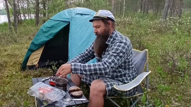 4 день утро, за мной кто-то наблюдает всю ночь, уплыл в болото, обзор рыболовного снаряжения с собой смотреть онлайн