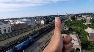 Вид с прожекторной вышки на ЖД. 😊