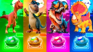 Динозавры - Мультики про Динозавров | МУЛЬТФИЛЬМЫ ДИНОЗАВРЫ в Tiles Hop 93 серия