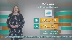 Погода в Старом Осколе на 27 июня