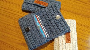Кошелек для вязаной сумки крючком . Подробный мк .