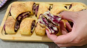 Домашнее печенье в духовке / Вкусное домашнее печенье из творожного теста со смородиной