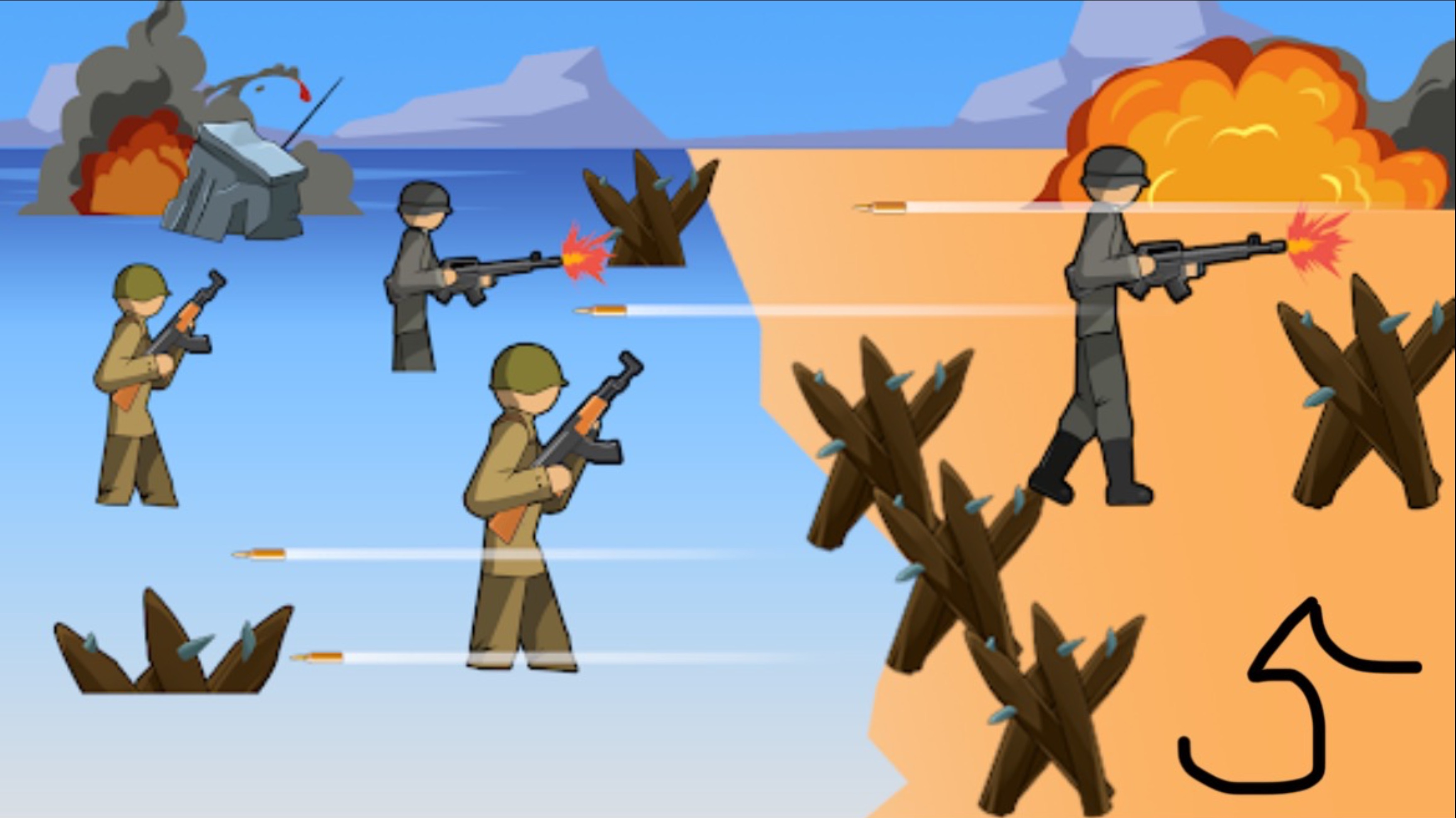 Прохождение игры Stickman WW2 (5 часть) Потерпел сокрушительное поражение!(