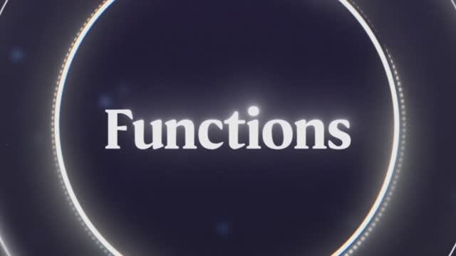 Глава 3 - Функции (Chapter 3 - Functions)