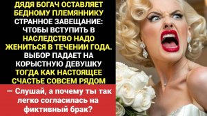 Корыстная невестка вцепилась в незадачливого жениха которому надо жениться для получения наследства