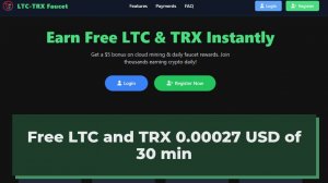 Free cloud mining LTC and TRX #майнинг #заработок #заработатьмного #криптовалюта