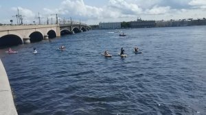 На Питерском гребном марафоне.
