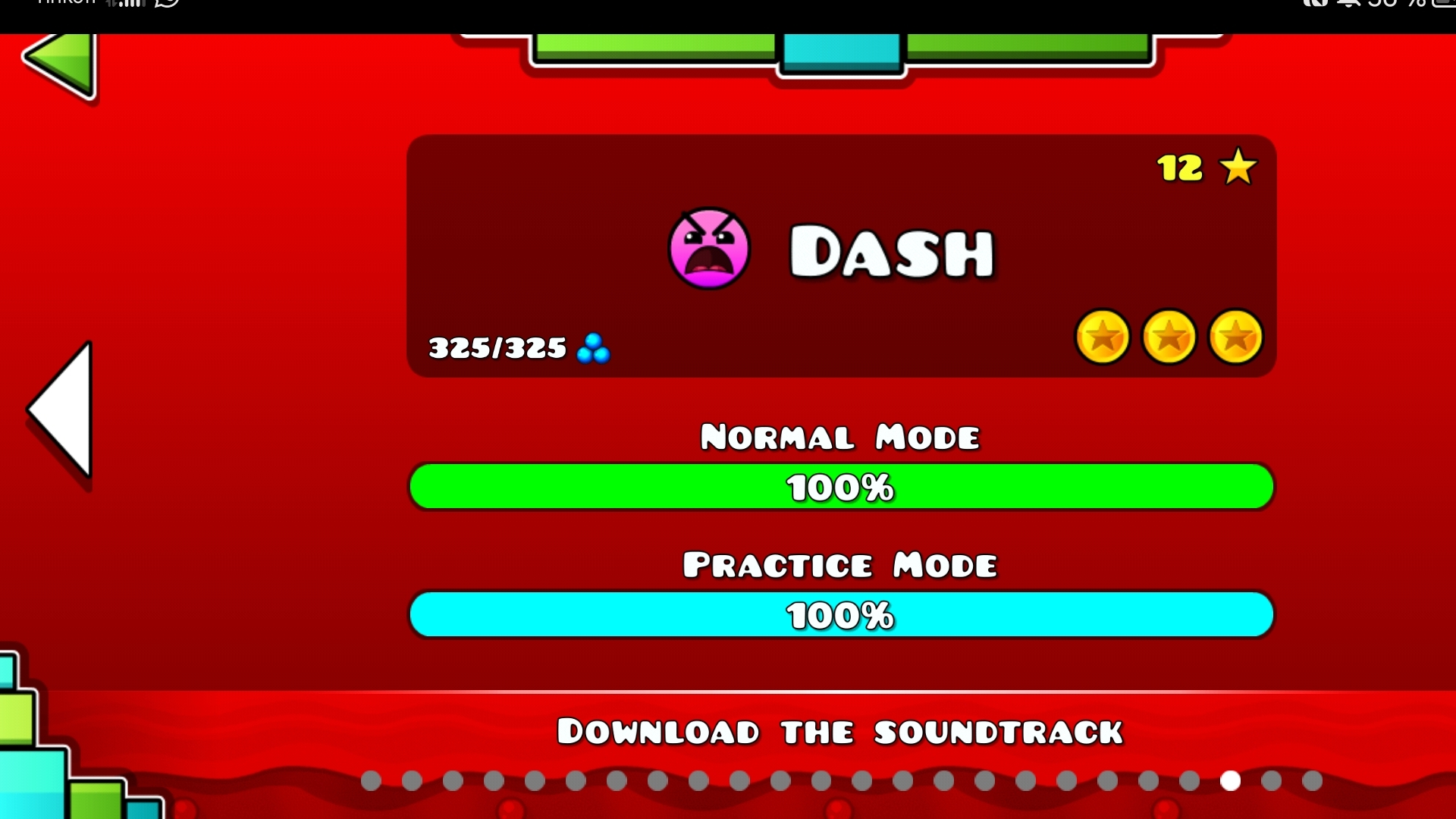 Прошёл dash. Играю в geometry dash.