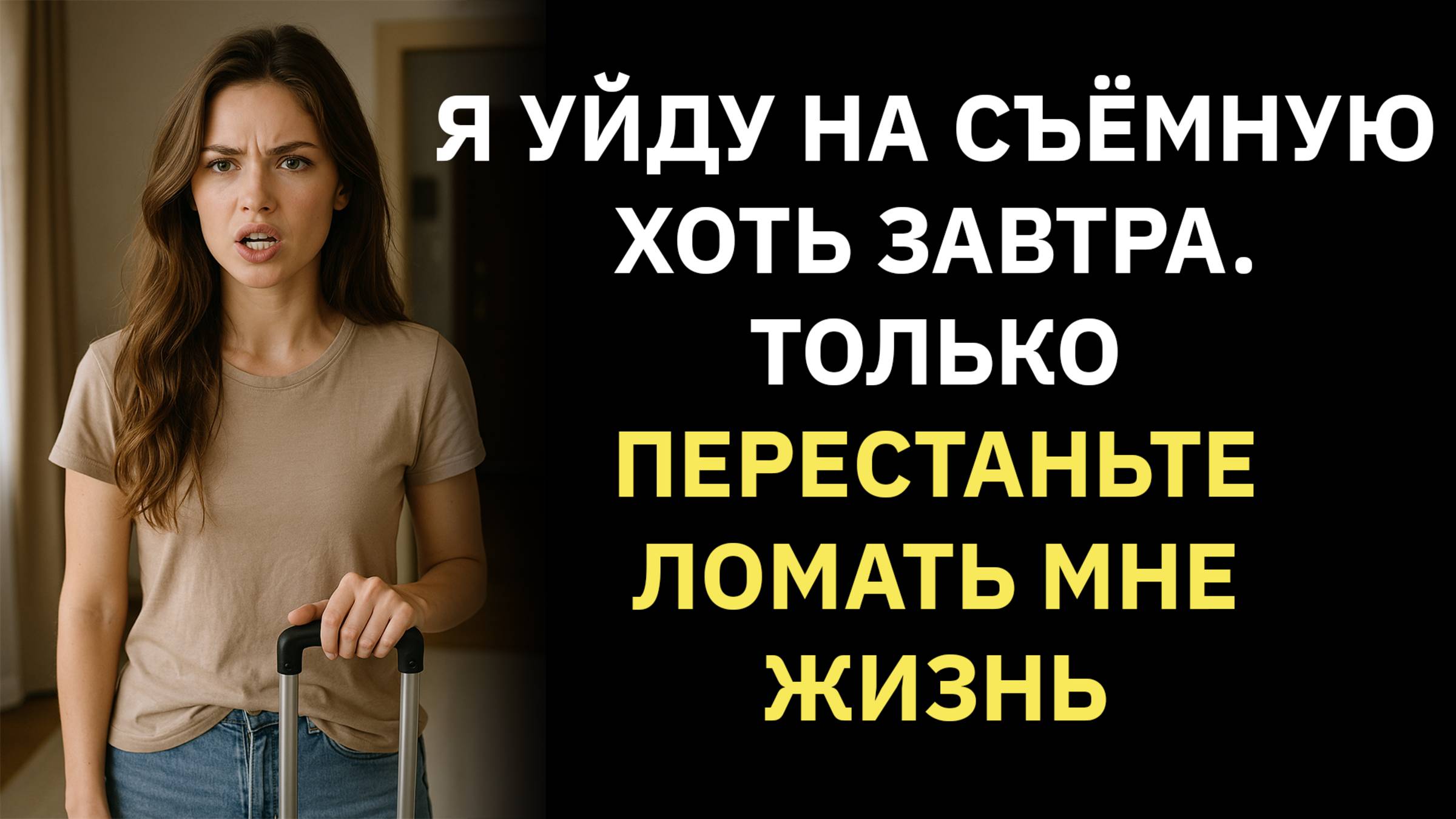 Жизненные истории. Я уйду на съёмную хоть завтра. Только перестаньте ломать... Слушать аудиорассказ