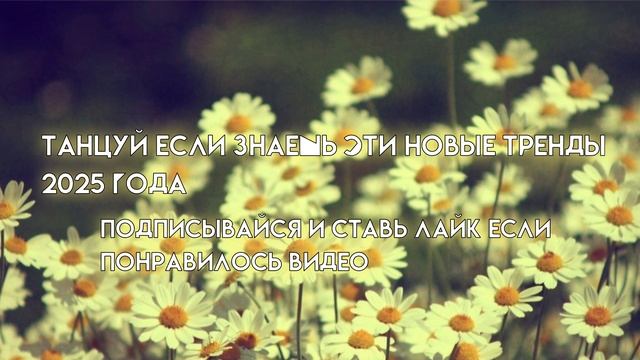 Танцуй если знаешь эти новые тренды 2025 года☺️