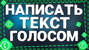 Как набирать текст голосом в Ватсап на Айфоне в 2025 году