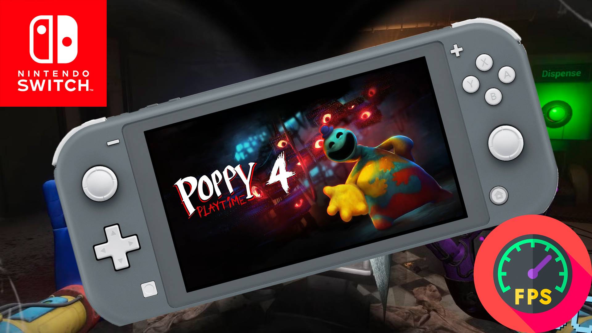Poppy Playtime Chapter 4 Nintendo Switch Lite Gameplay - FPS monitor