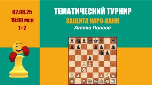 Первый тематический турнир. Защита Каро-Канн. Атака Панова на Lichess.org
