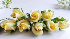 Эти БУТОНЫ РОЗ из БУМАГИ выглядят КАК НАСТОЯЩИЕ! 🌹 Простой мастер-класс