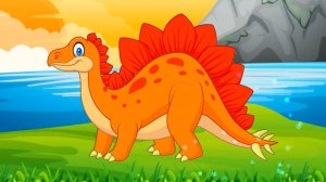Развивающий мультфильм для детей "Пазлы" (познавательный мультик для малышей) Динозаврики стегозавр