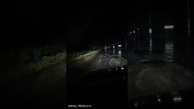 bi led поездка в поселок + дождь