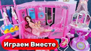 Играем в игрушки из мультика БАРБИ ! Заботимся о малыше с БАРБИ ! Игрушки для девочек !