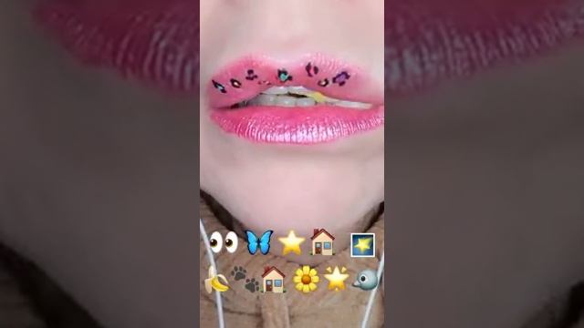 ASMR Satisfying Eating YELLOW FOOD EMOJI FOOD CHALLENGE
