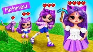 Aphmau и Крипер растут вместе! Поделки и идеи для кукол из Майнкрафт!