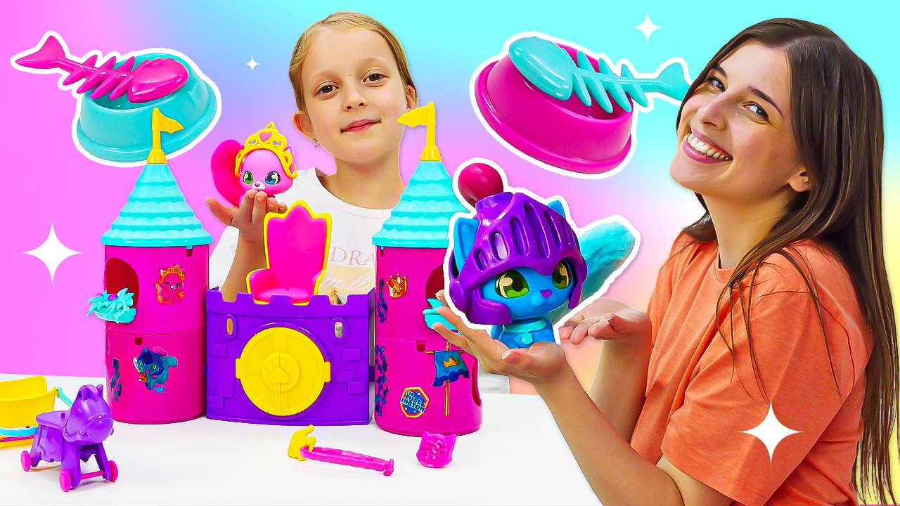 Распаковка замка для котят – что внутри? 👑🐱 #распаковкаигрушек #игрушкидлядевочек #длядетей