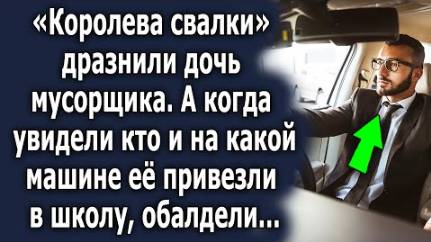 -Королева свалки, - дразнили дочь мусорщика. А когда увидели, кто и на какой машине её привезли...