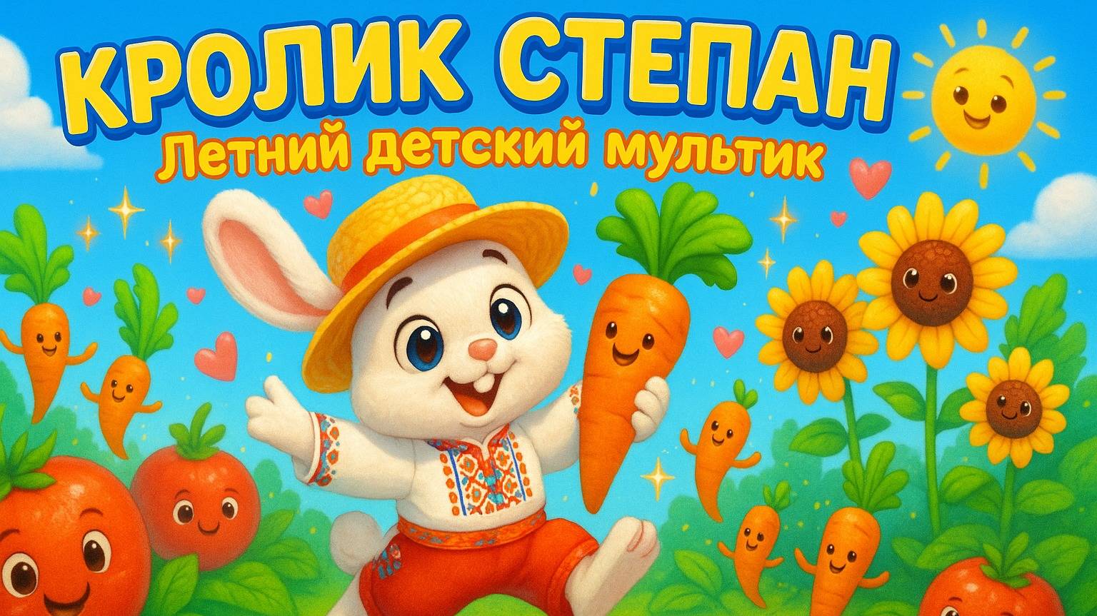 🌱 Веселая ЛЕТНЯЯ ПЕСЕНКА для детей | Кролик Степан учит садоводству | Детская сказка | мультфильм смотреть онлайн