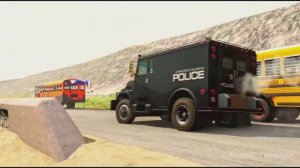 Битва автобусов. Гонка на выживание. BeamNG Drive - Реалистичные автомобильные аварии и погони и ДТП