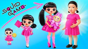 Кукла из Игры в кальмара растёт! Поделки для ЛОЛ ОМГ